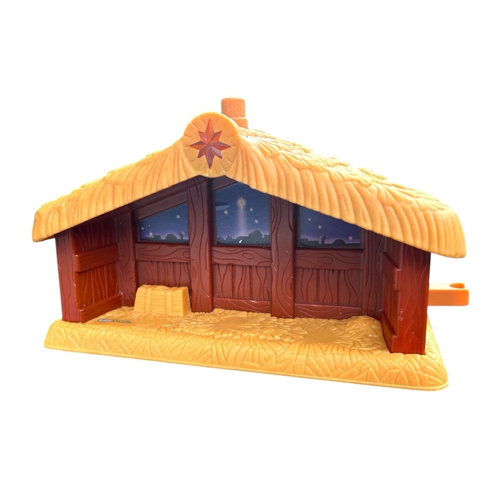Fisher Price Little People Christmas Nativity Manger Star Music Stable 2002